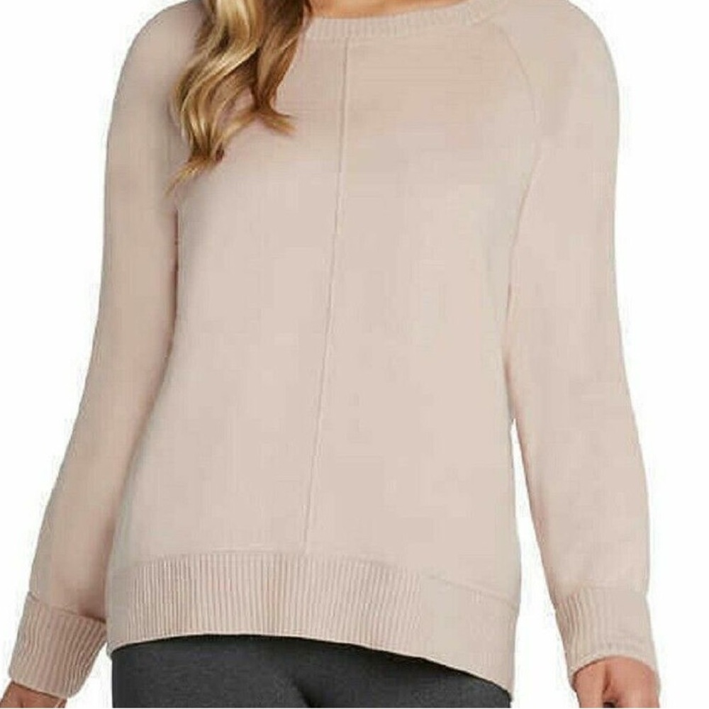 Max & MIA Women's Seamfront Soft Pullover Sweater Pink Blush Size Small